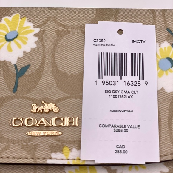 Coach Crossbody Clutch Wallet Wristlet in Daisy - Picture 16 of 16